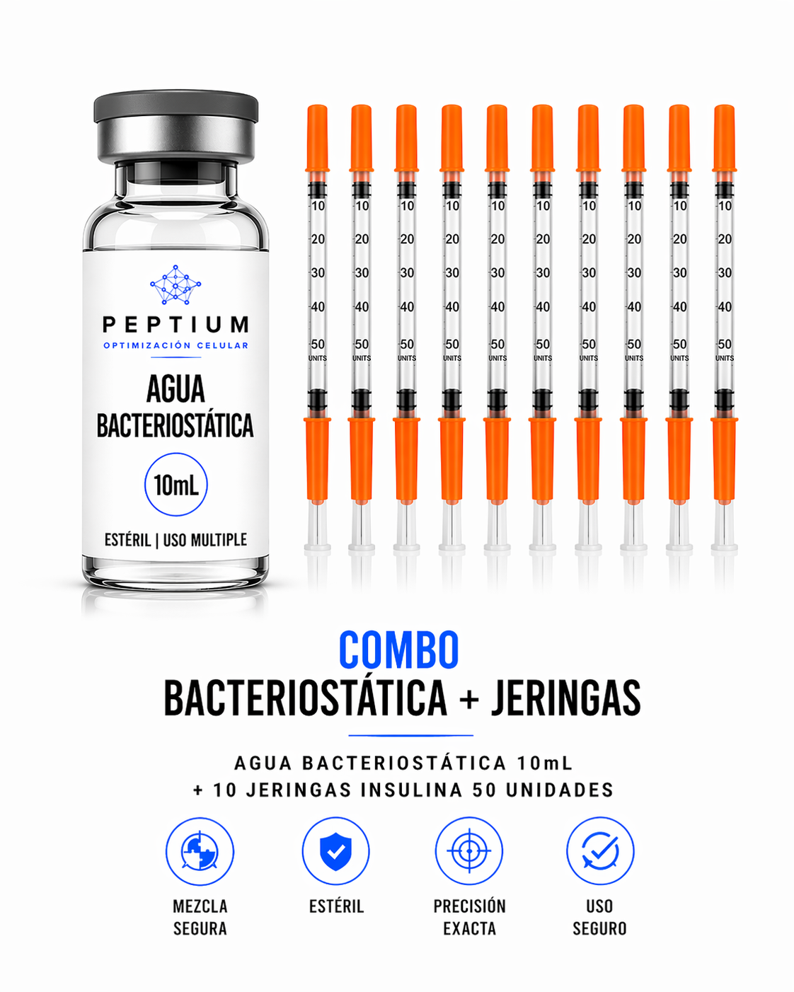 Kit Bacteriostática + Jeringas